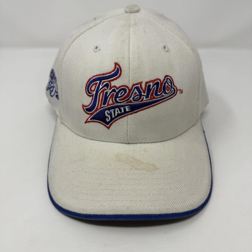 VINTAGE Fresno State Bulldogs Hat Cap Snap Back Team Spirit Mens 90s